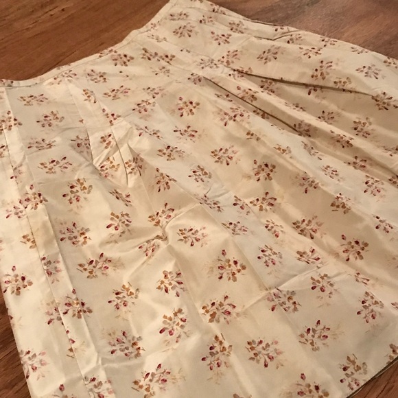 Stunning Rebecca Taylor Silk Flare Skirt With Pleats Size S 4 Lined Floral - Picture 2 of 5